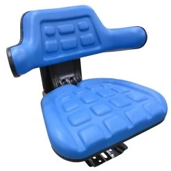 Tractor Seat Blue With Slide & Suspension
