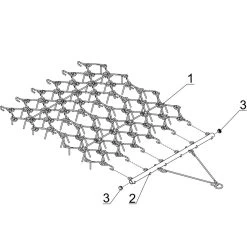 Drag Harrow Heavy Duty 8' X 8' With 1/2" Teeth -Professional Agricultural Equipment Store 124084 2