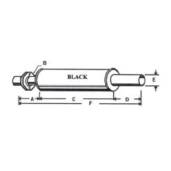 Stanley Tractor Muffler, DR-5, Made To Fit John Deere