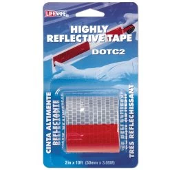 Road Smart DOT-C2 Reflective Tape 2" X 10ft (Red/Silver)