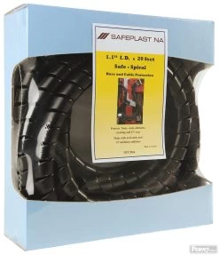 Spiral Wrap Hose Protector, 3/4" OD, 15' Length, Black