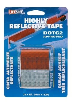 Road Smart DOT-C2 Reflective Tape 2" X 25ft (Red/Silver)